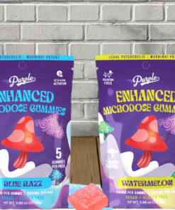 purple enhanced microdose gummies